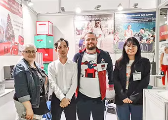 Factory sample room tour with overseas clients