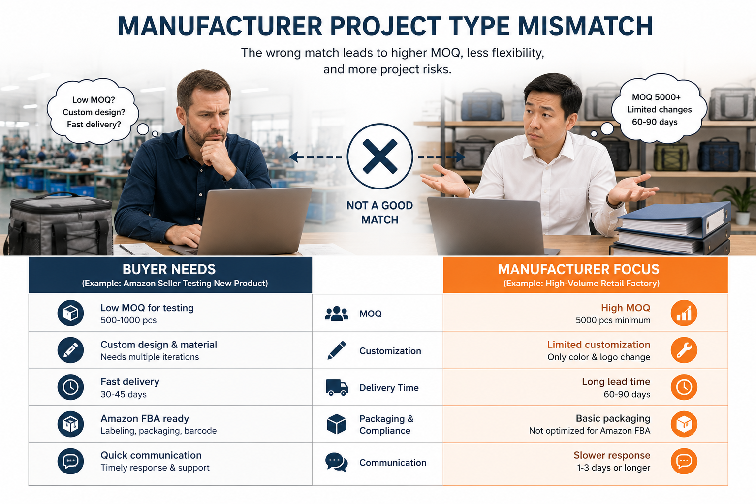 Manufacturer project type mismatch