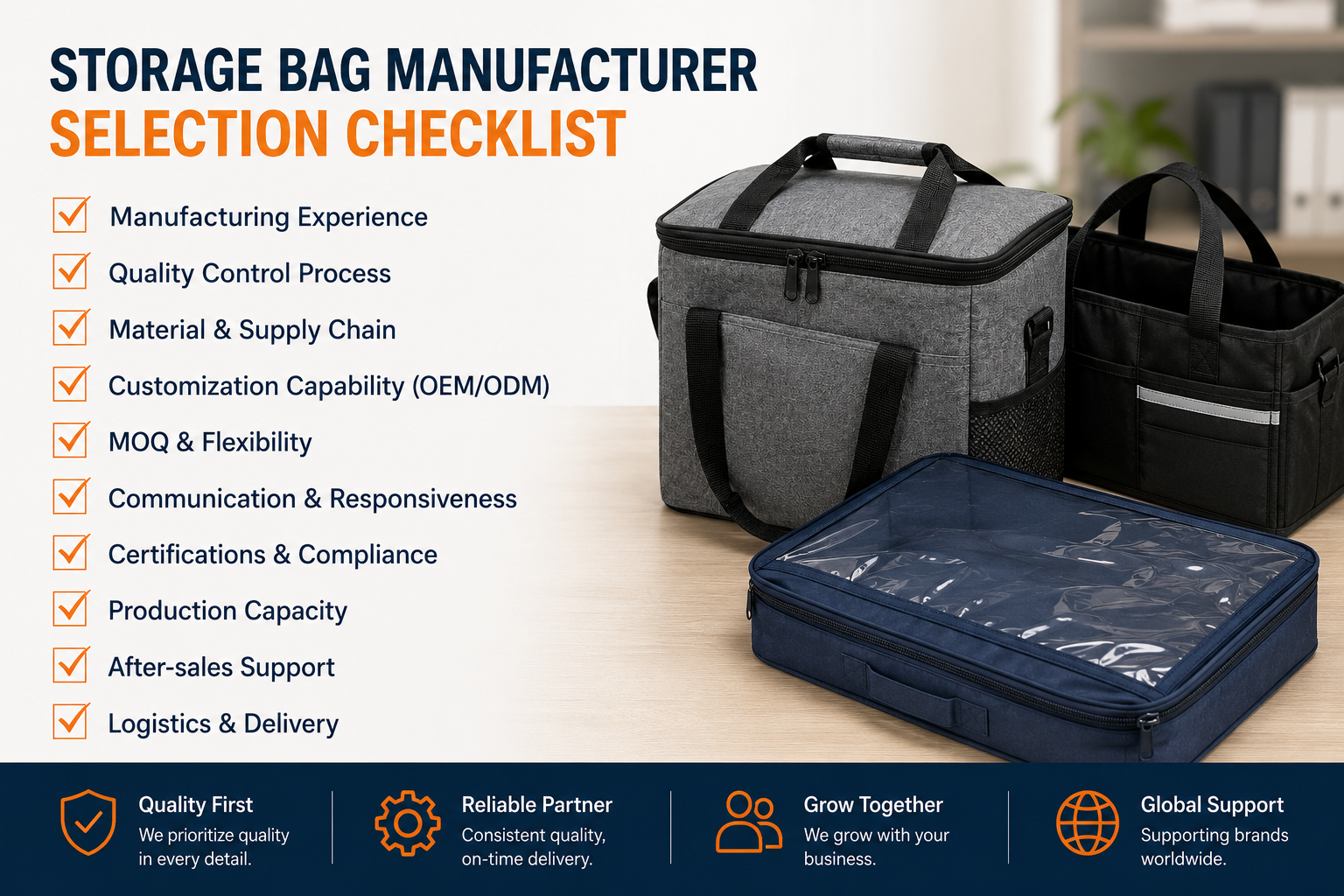 How to Choose a Storage Bag Manufacturer (2026 Buyer’s Checklist)