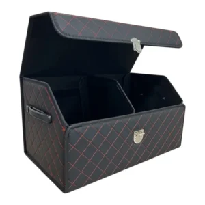 Clasp Lid Trunk Storage Case, quilted brown option