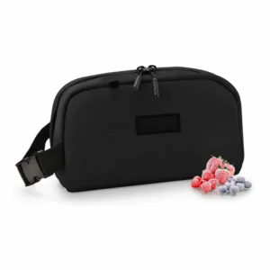 Black clip on snack pouch