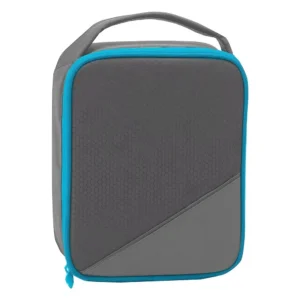 Grey cyan front opening lunch case