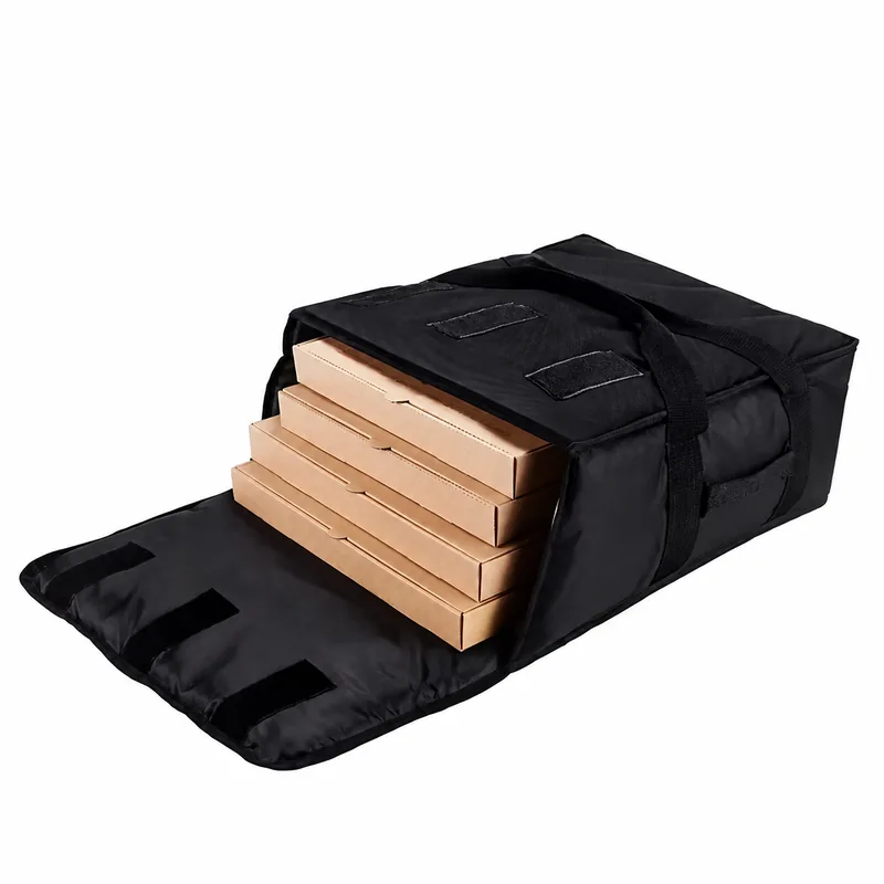 Flat Pizza Delivery Bag, open pizza box storage