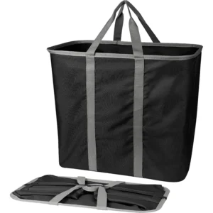 Black frame tote open and folded