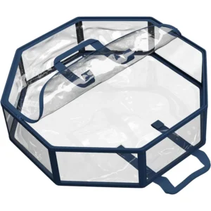 Framed Clear Wreath Storage Case, empty open case