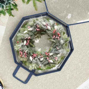 Framed Clear Wreath Storage Case, wreath storage use