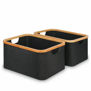 Black framed basket set