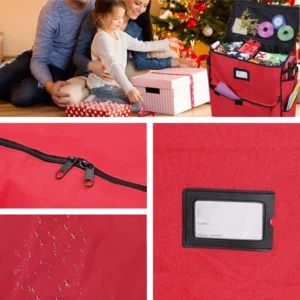 Detalles de la cremallera, el bolsillo para tarjetas y el tejido