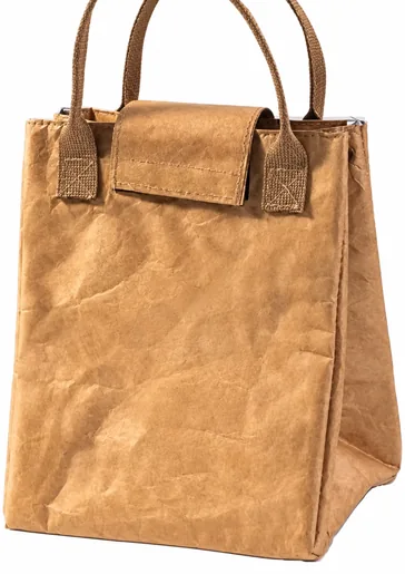 Bolsa para comida con solapa y aspecto kraft