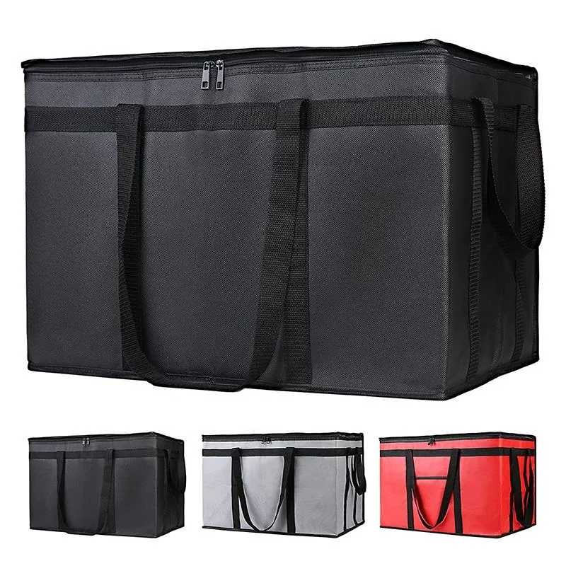 Black zip lid transport tote