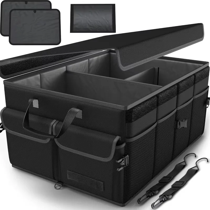 Organizador de maletero con tapa y separadores
