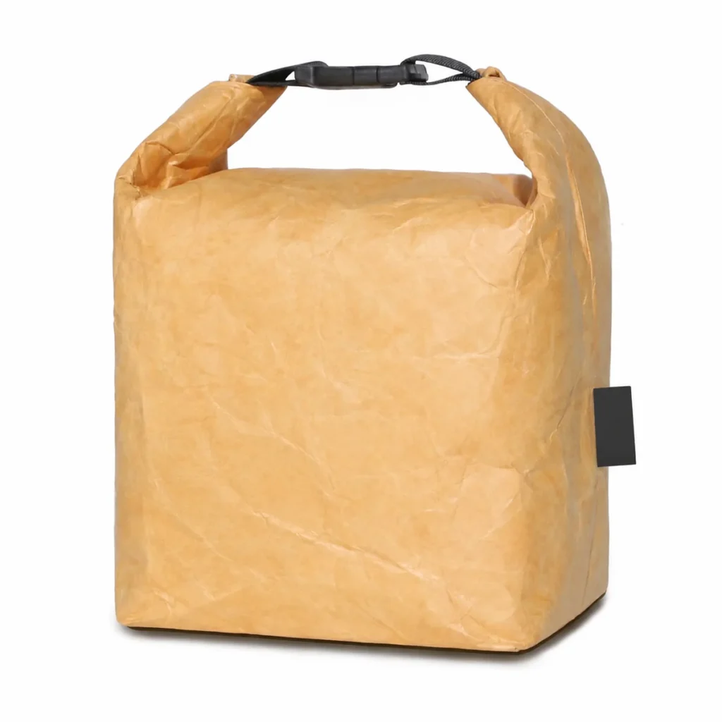 Bolsa para comida de aspecto de papel con cierre enrollable