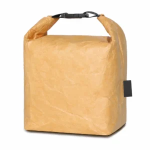 Bolsa para comida de aspecto de papel con cierre enrollable