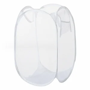 White mesh hamper