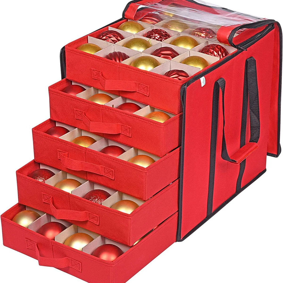 Pull Out Tray Ornament Storage Case