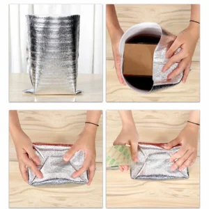 Reflective Thermal Pouch, folding and packing use