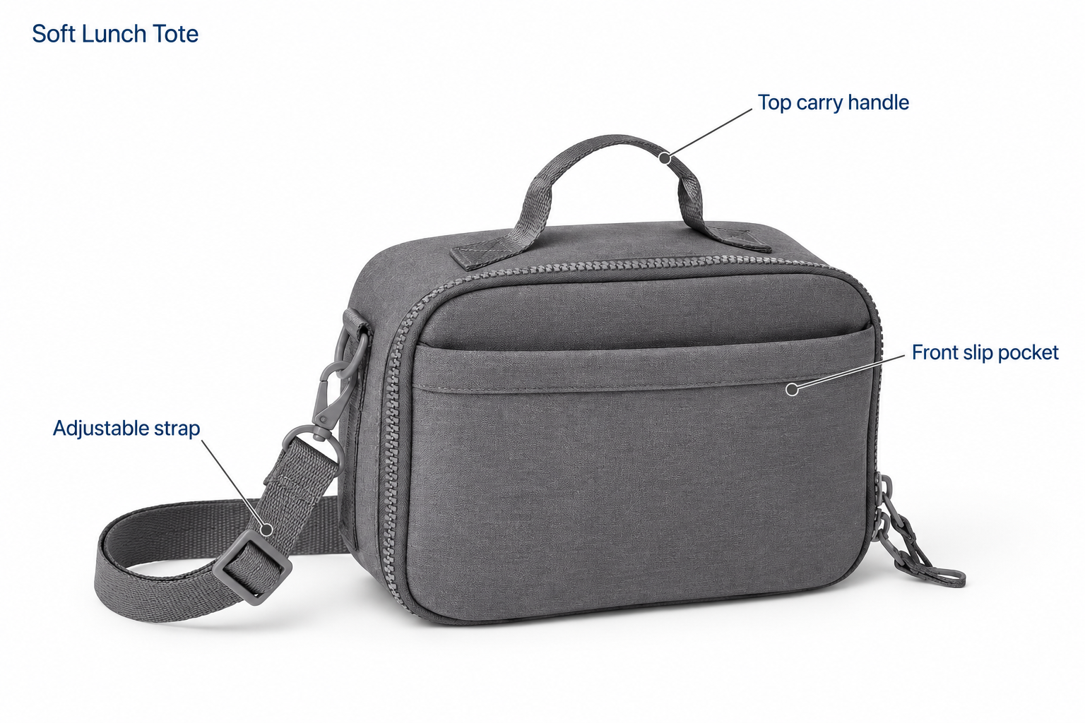 Bolsa flexible para comida con correa ajustable