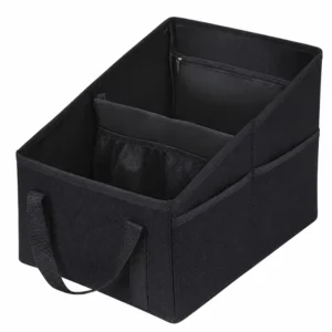 Cesta negra con separadores para el lateral del asiento