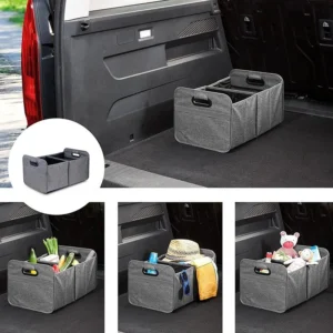 Organizer in vehicle trunk