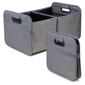Open and folded grey organizer