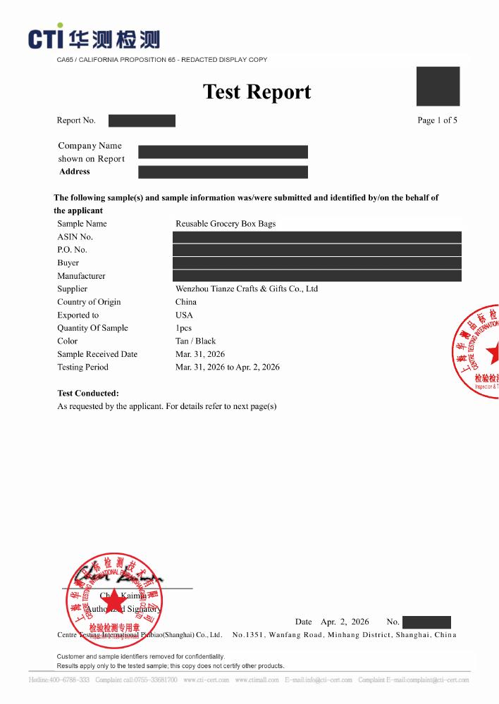 CA65 redacted report cover