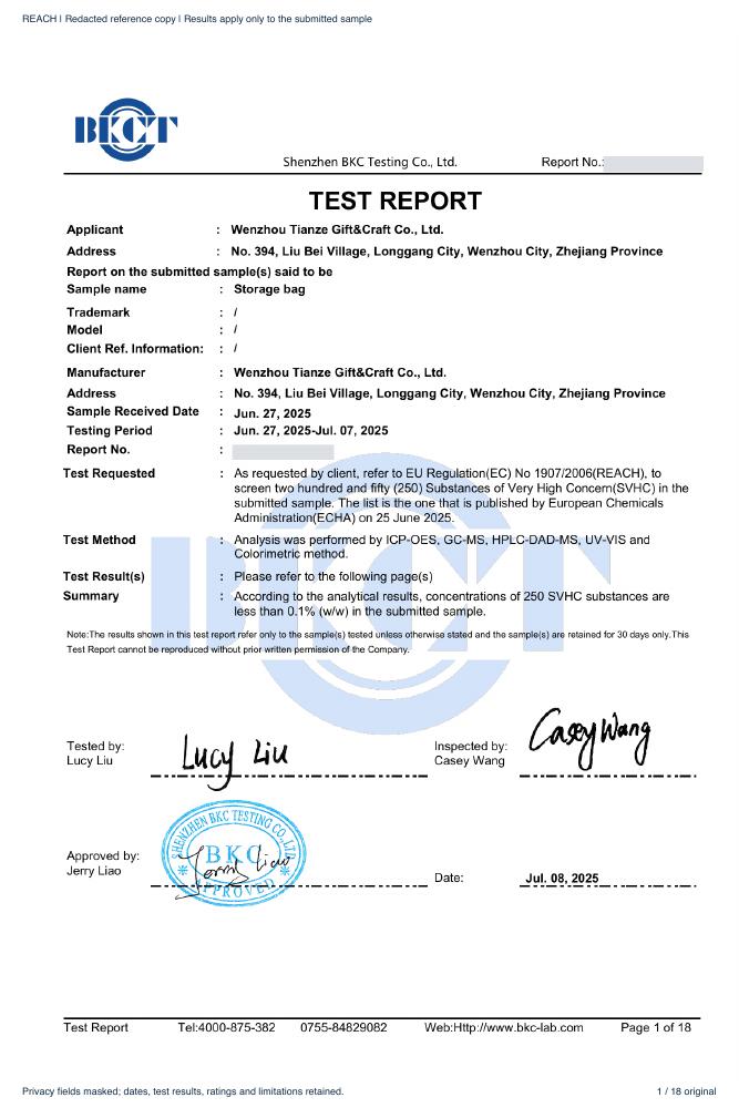 REACH redacted report cover
