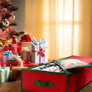Structured Gift Wrap Storage Case, holiday wrapping use