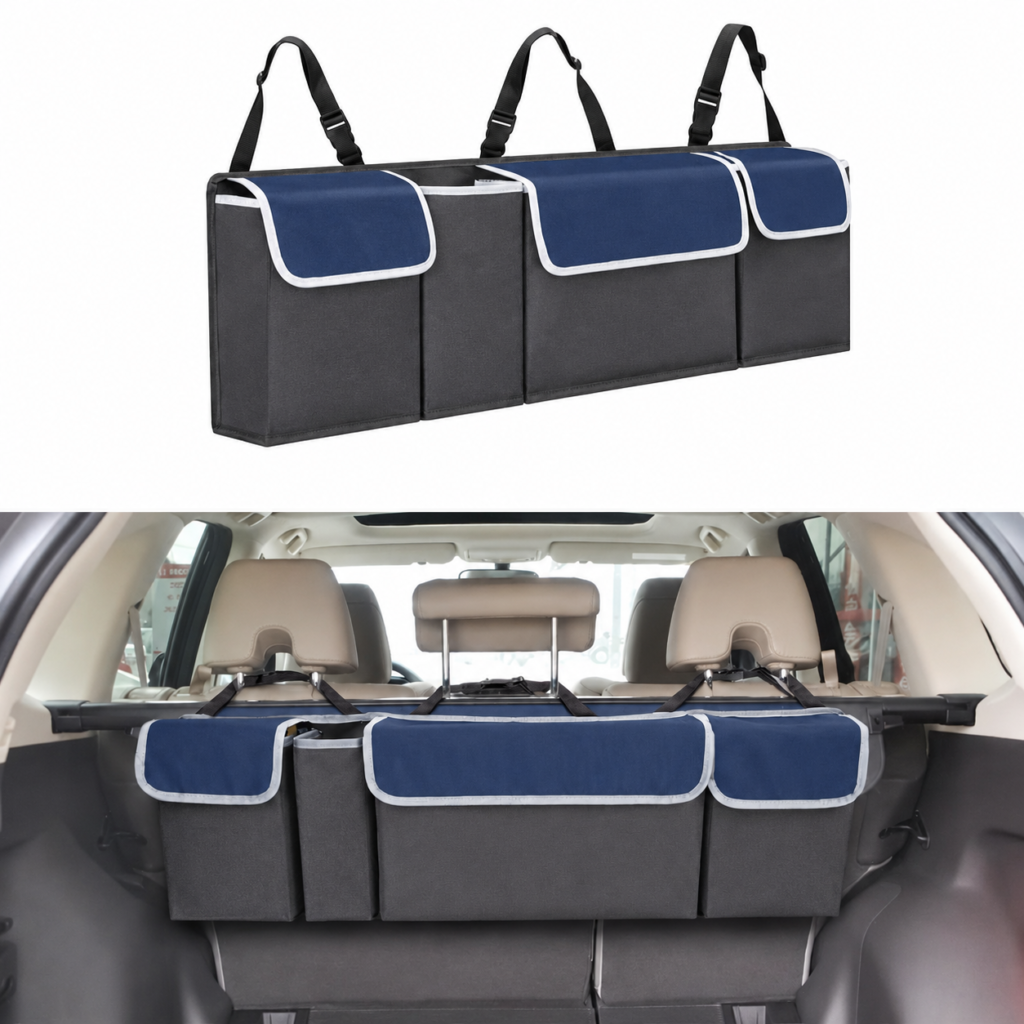 Rear Seat Organizer with Flap Pockets in the proposed color combination