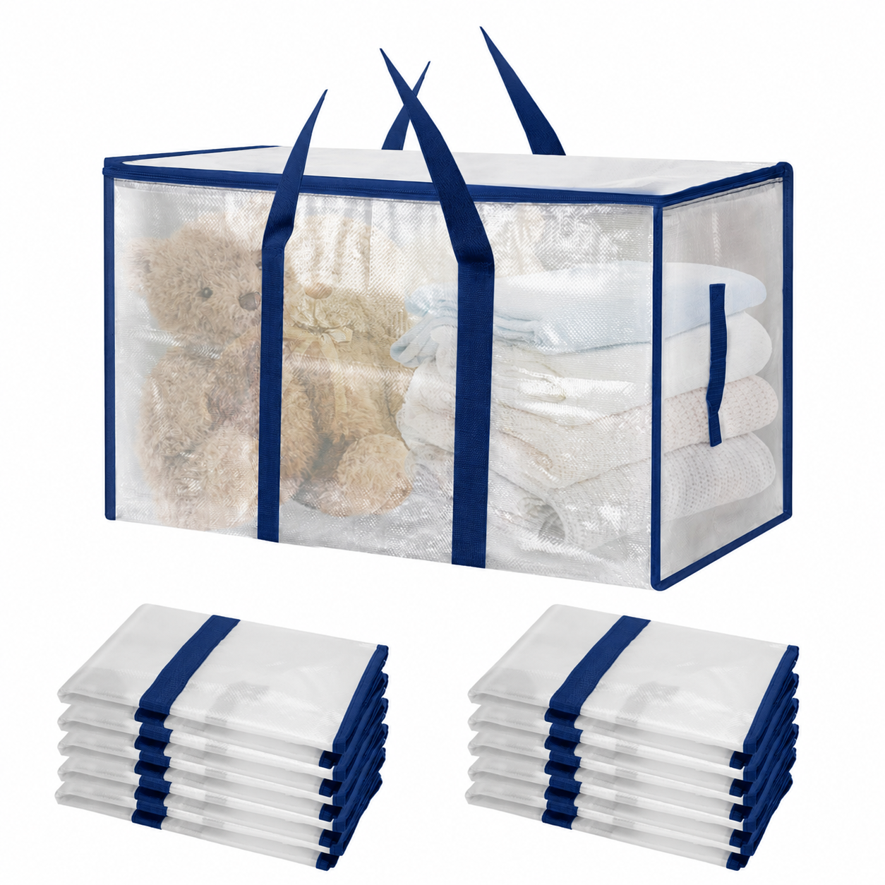 Bolsa transparente de almacenaje para mudanzas