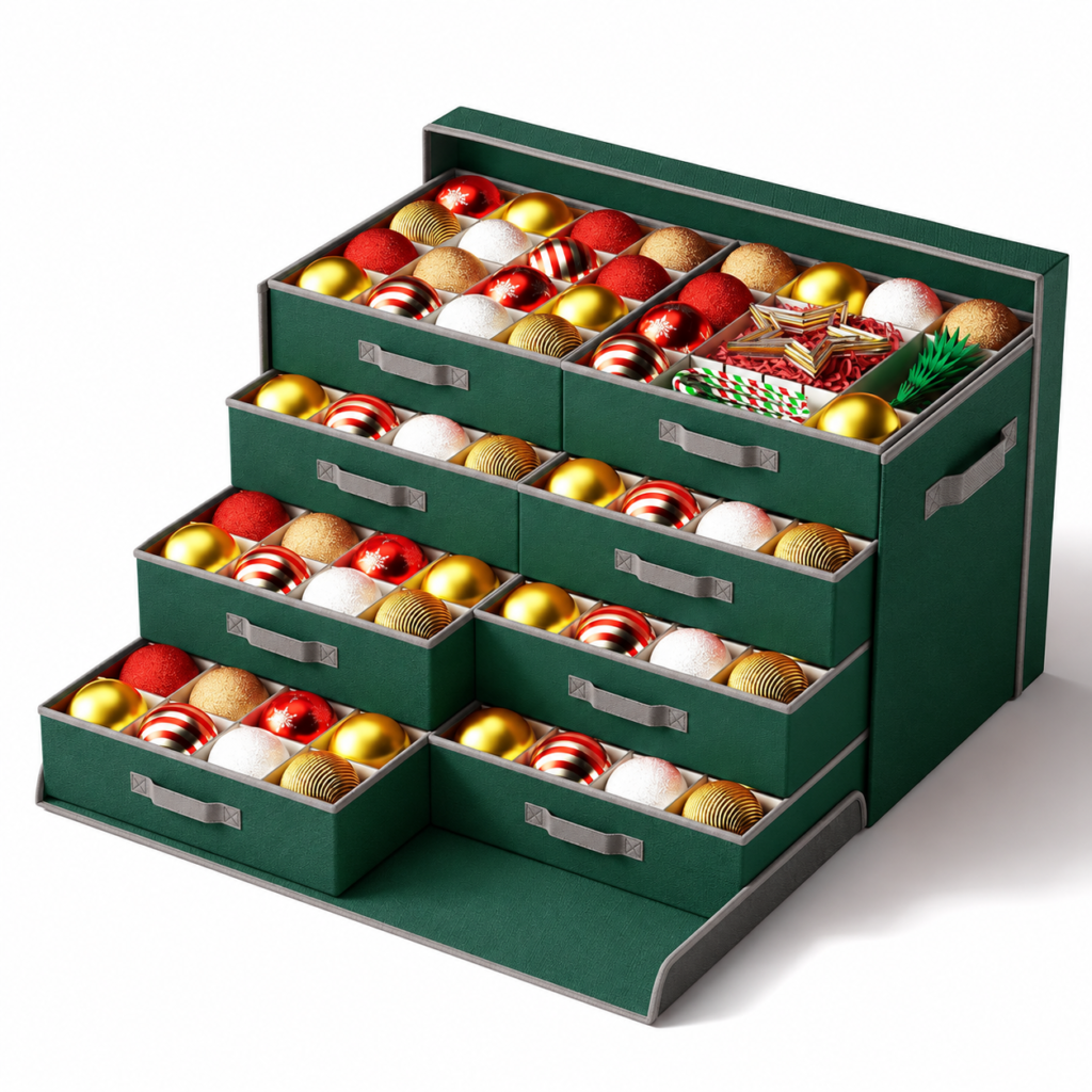 Drawer-Tray Ornament Organizer in the proposed color combination