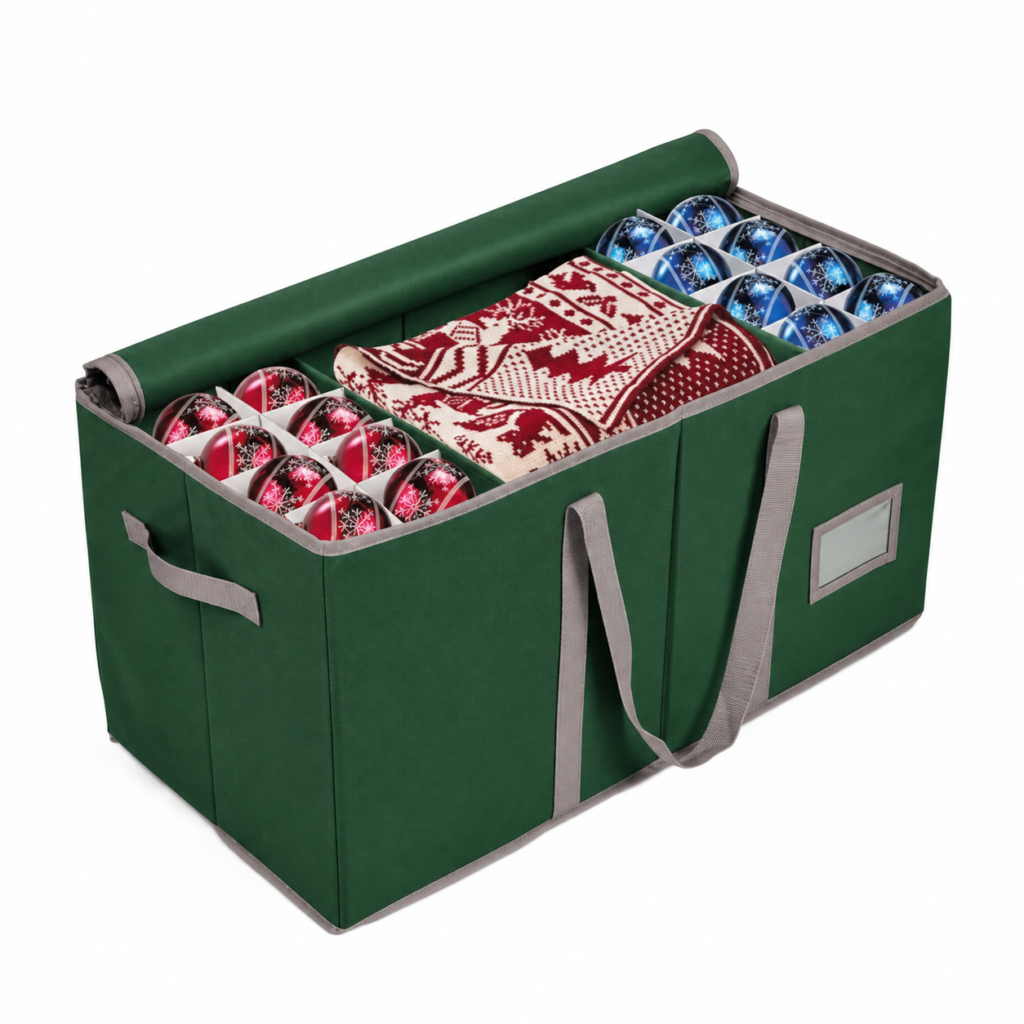 Holiday Decoration Storage Tote in the proposed color combination