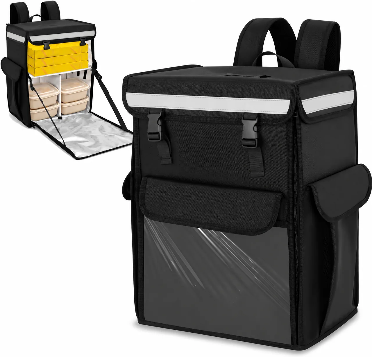 Bolsa térmica de reparto tipo caja con acceso frontal