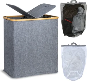 Grey hamper and inner bags