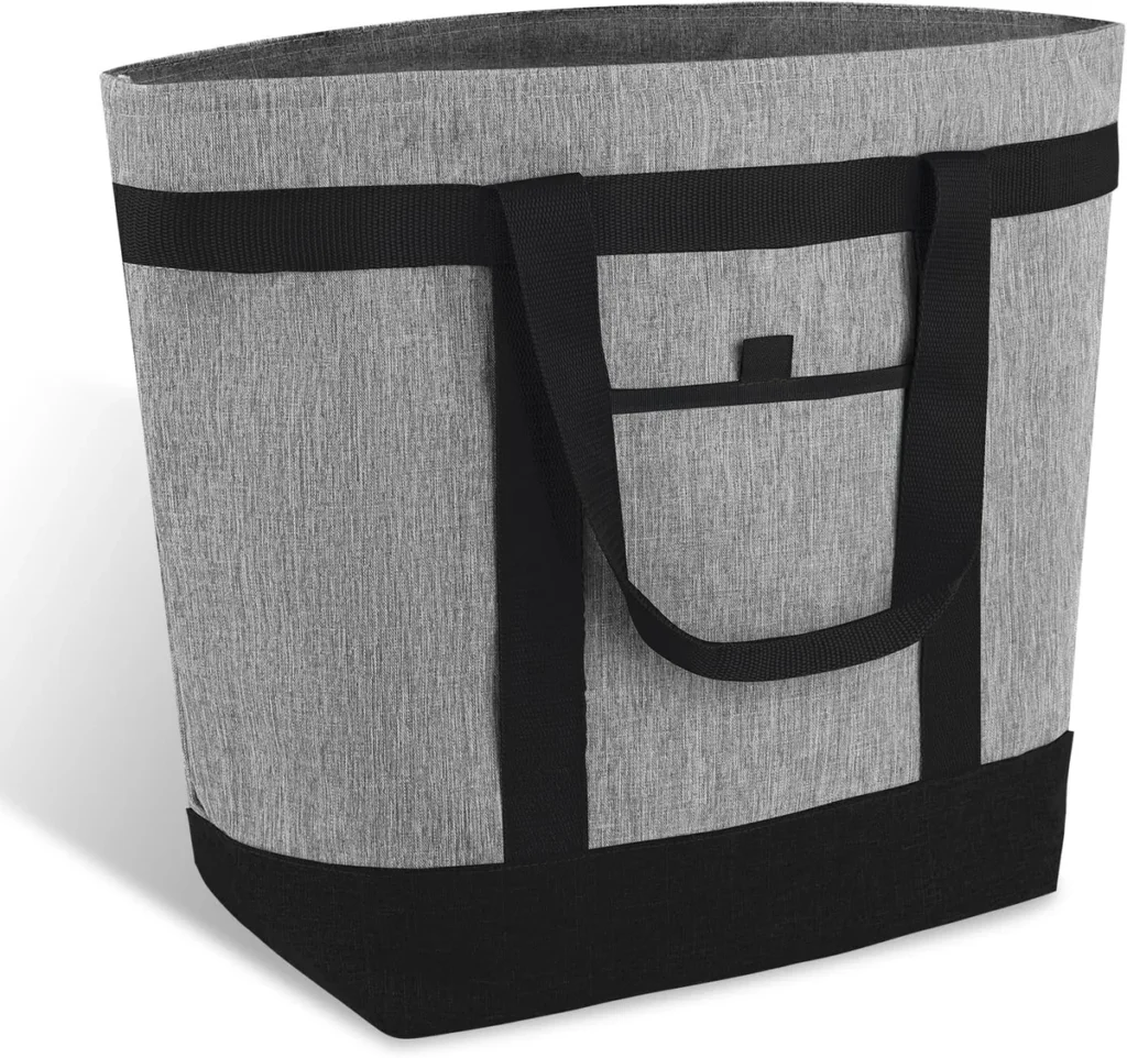 Bolsa de compra gris vertical