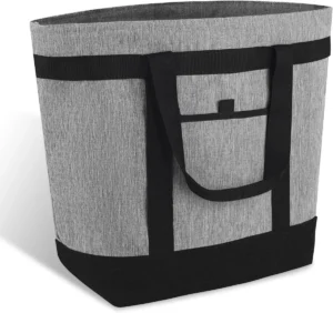 Bolsa de compra gris vertical