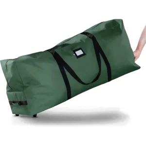 Bolsa verde con ruedas para árboles de Navidad