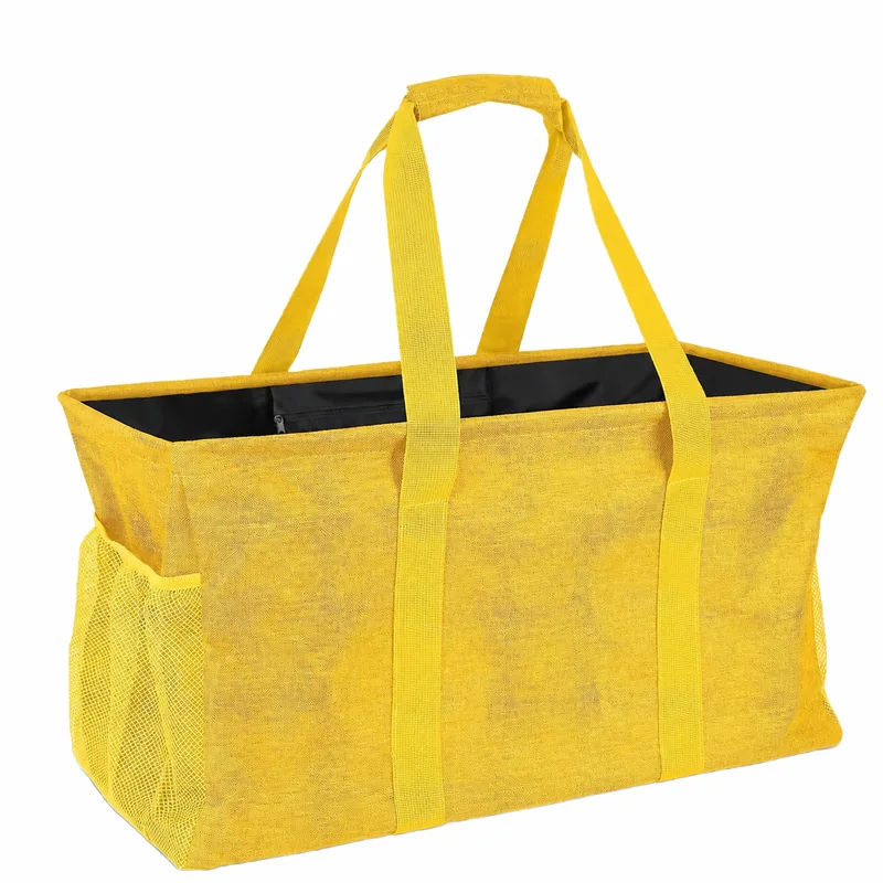 Bolsa grande amarilla para la compra